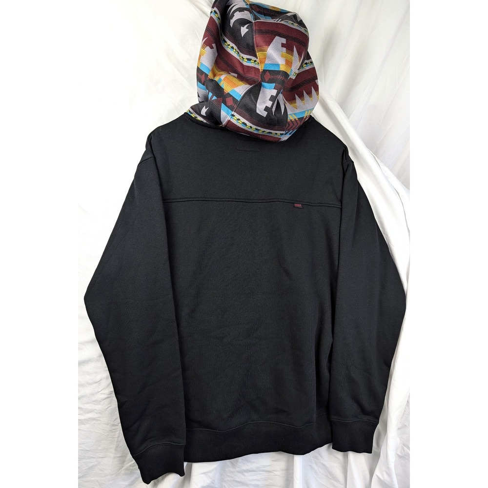 Hooey Hoodie Large Black Aztec Western Ranch Cowboy Pullover Southwestern - Picture 2 of 15